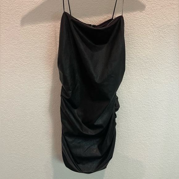 x REVOLVE Palma Leather Dress in Black - Picture 5 of 7